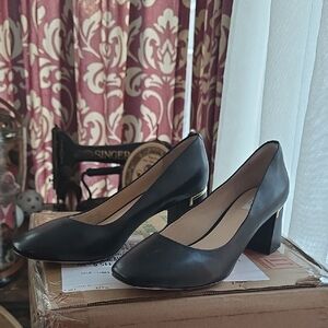 Cole Haan Black Block Heel Pumps